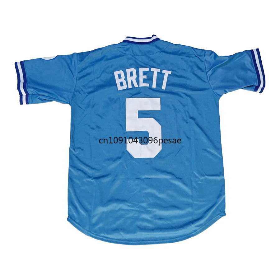 Bo Jackson Retro Baseball Jersey – Kansas City American Jersey, George Brett #5 & Eric Hosmer #35, US Men’s M-3XL