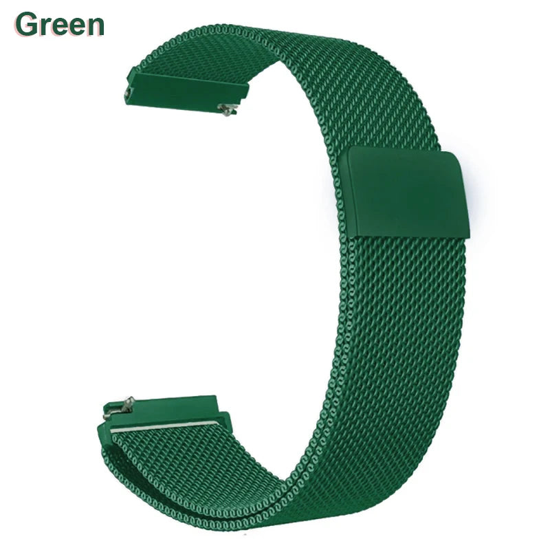 18mm-22mm Metal Watch Strap – Milanese Loop Bracelet for Garmin Vivoactive, Venu, Forerunner & SQ Series