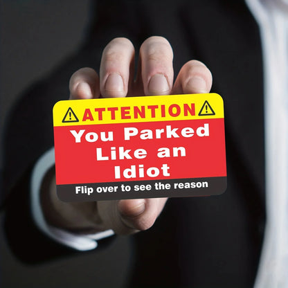 You Park Like an Idiot Cards 50-Pack - Funny Bad Parking Violation Cards & Gag Gift Inserts