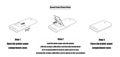Original Xiaomi ZINK Pocket Printer Paper — 50 Self-Adhesive 3-Inch Sheets for Xiaomi Mini Photo Printer