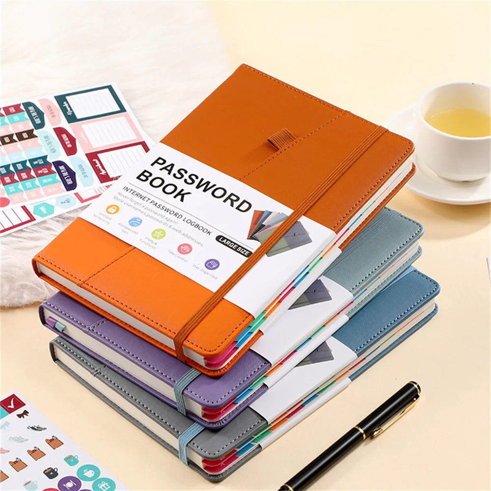 A5 Password Keeper Notebook with Alphabetical Tabs – Internet Login Organizer for Computer & Website Addresses