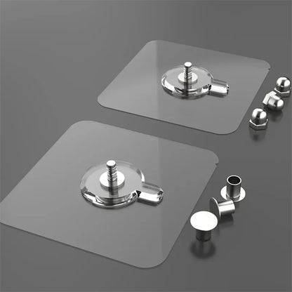 6Pcs PVC Strong Adhesive Nails Hooks - Waterproof, Transparent, and Durable Wall Hooks for Kitchen, Bathroom, and More