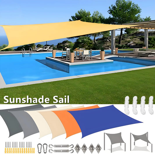 Waterproof Sun Shade Sail Canopy - UV Block Outdoor Patio Garden Backyard Awning Privacy Shelter