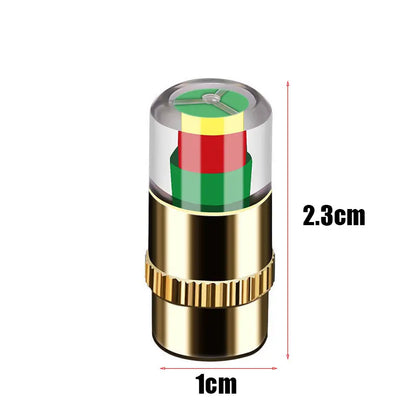 4/8PCS Motorcycle and Car Tire Pressure Monitor Valve Caps - Sensor Indicator Eye Alert for Auto Tire Pressure Inspection