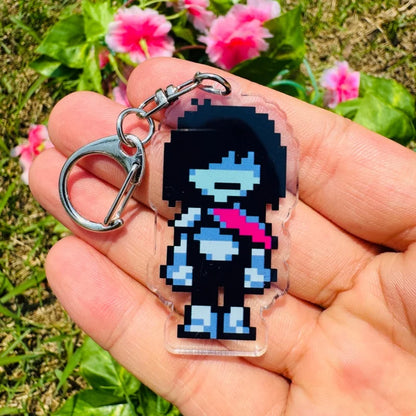 Deltarune Kris, Susie & Ralsei Keychain - Game Character Pendant, Cosplay Accessory & Anime Fan Gift