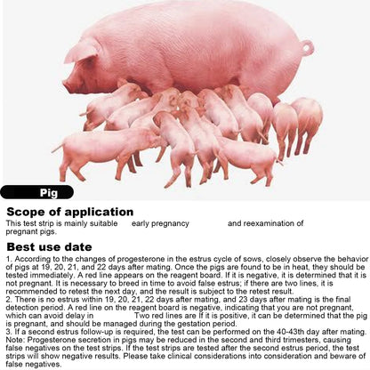 Pig Pregnancy Test Strips – Early Livestock Pregnancy Detection Tool for Swine Breeding & Farm Use Accessories