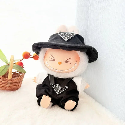 Anime Labubu Doll Clothes — Fashion Overalls for Labubu Idol V1/V2, 15/17cm Plush Doll Clothing Accessories, In Stock
