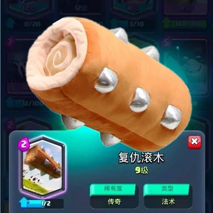 35cm Clash Royale Plush Toy — Log & Baby Dragon Soft Stuffed Cartoon Doll Gift