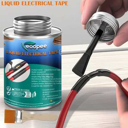 Liquid Waterproof Electrical Tape - Quick-Drying Black Epoxy Sealant Glue for Wire and Cable Insulation and Home Repairs