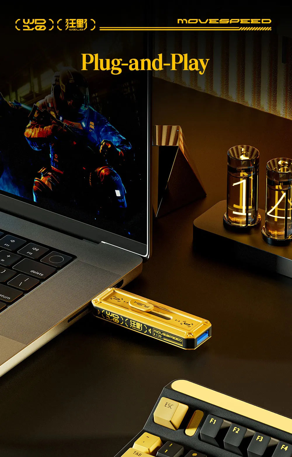 MOVESPEED USB 3.2 Gen 2 Type-C Flash Drive – 1TB/512GB/256GB/128GB High-Speed SSD Pen Drive for PC, Smartphone & Tablet