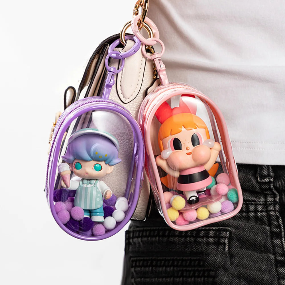 Transparent Jewelry Storage Box – Keychain Bag, Wallet Organizer, Mystery Box & Cute Doll Display Bag