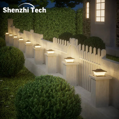 Solar Post Light - Auto On/Off LED Outdoor Landscape Light for Garden, Fence & Patio Posts