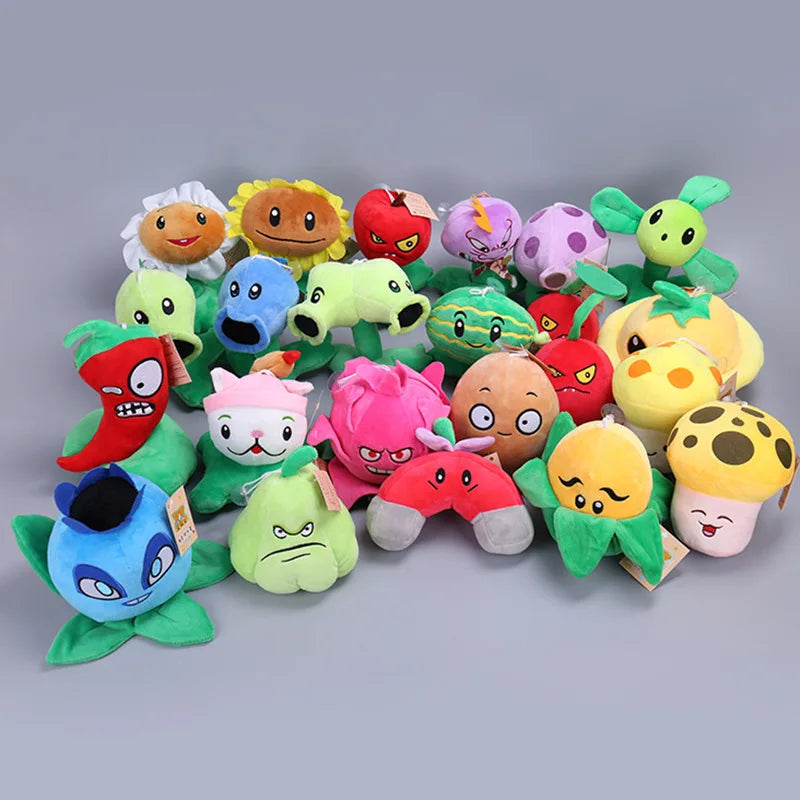 Plants vs Zombies 2 Plush Toys — Peashooter & Sunflower Stuffed Dolls Anime PVZ Gift for Kids