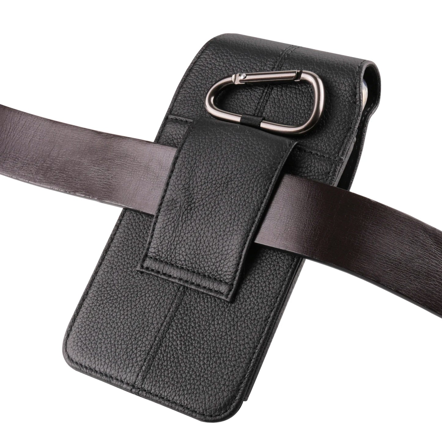 FULAIKATE First Layer Cowhide Phone Pouch - 6.1", 6.7", 7.2" Waist Bag for iPhone 13 Pro Max & Samsung Z Fold3