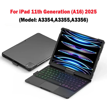 New Magic Keyboard Case for iPad — 360° Flip Backlit Keyboard for iPad 11th Gen A16, iPad Air 11/13-inch M3 2025