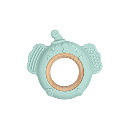 TYRY.HU Silicone Baby Teether - Cartoon Frog & Deer Teething Necklace Pendant for Infant Gum Relief Gift