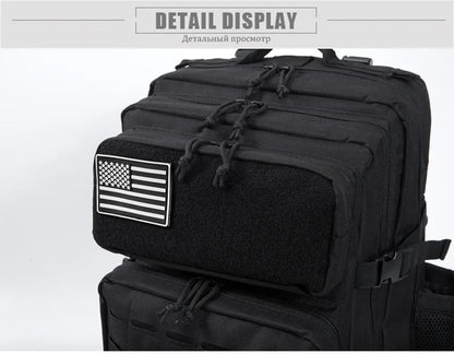 QT&QY 25L/45L Tactical Backpack – Outdoor Survival & Hiking Rucksack for Men & Women, Bug Out Bag with Bottle Holder