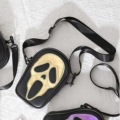 Halloween Ghost Crossbody Bag — Skull Shoulder Bag for Women & Girls, Y2K Punk Hiphop Skeleton Handbag