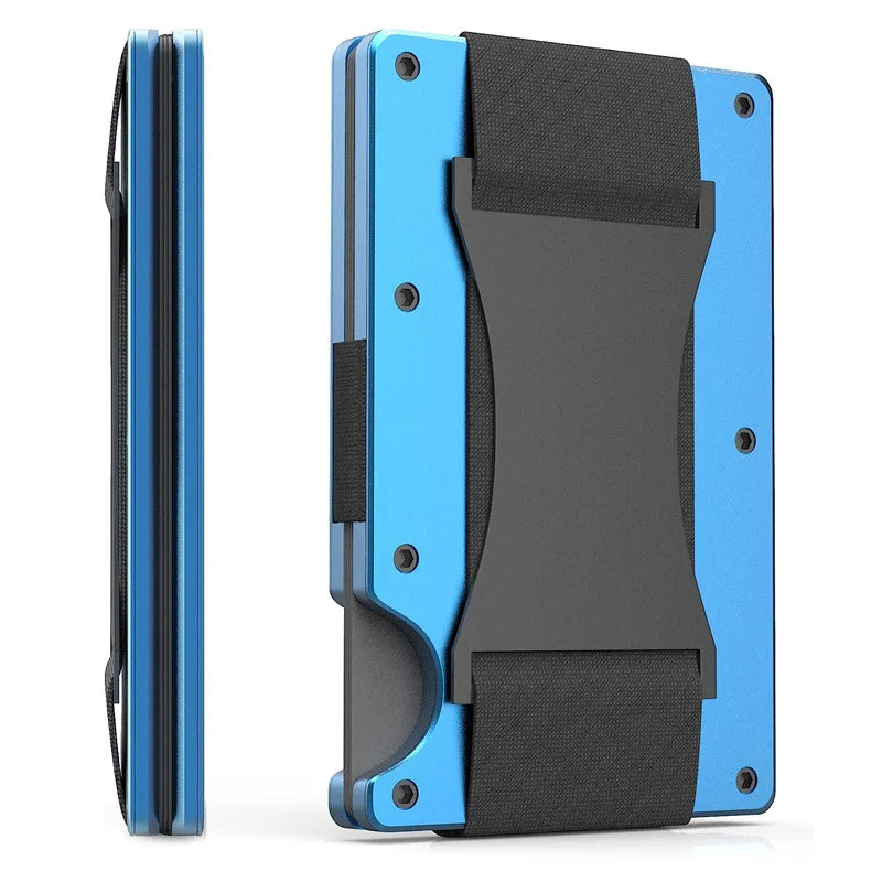 RFID Blocking Metal Wallet – Slim Aluminum Credit Card Holder & Money Clip for Business and ID, 2024 All Colors