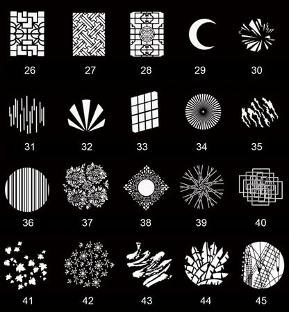SOONPHO OT1 Graphic Cards – Optical Condenser Background Projection DIY Shade for Godox LED Lights