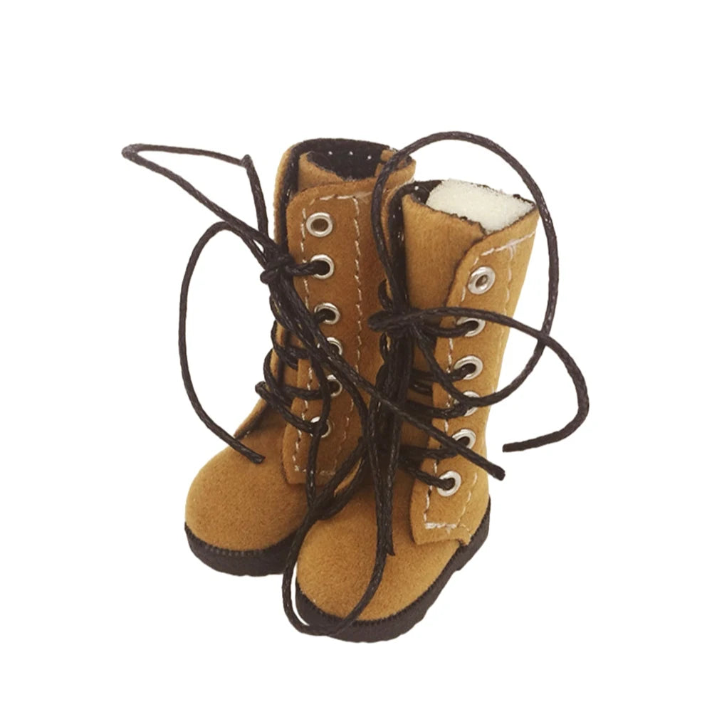 Tilda 3.2cm Doll Boots — 1/6 Mini Leather Shoes for Blythe, Azone & BJD Dolls