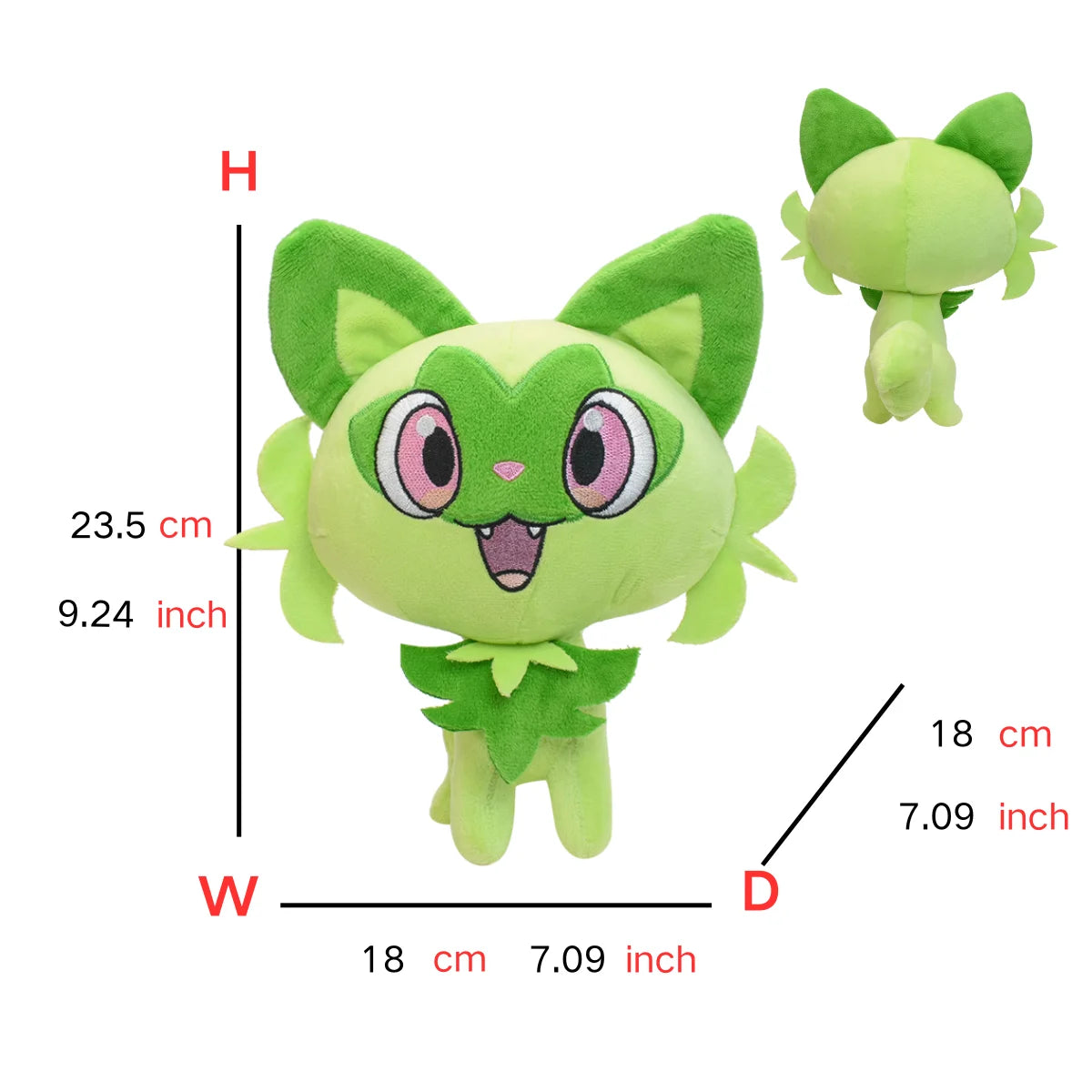 Floragato Sprigatito Meowscarada Plush Toy – Kawaii Anime Stuffed Figure, Birthday Gift for Kids