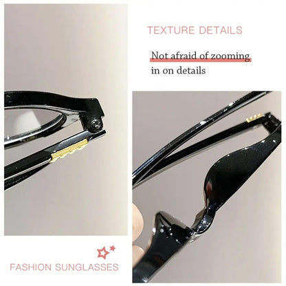 Y2K Retro Oval Frame Glasses for Women - Sweet & Cool Eyewear, Anti-Blue Light Reading & Computer Glasses