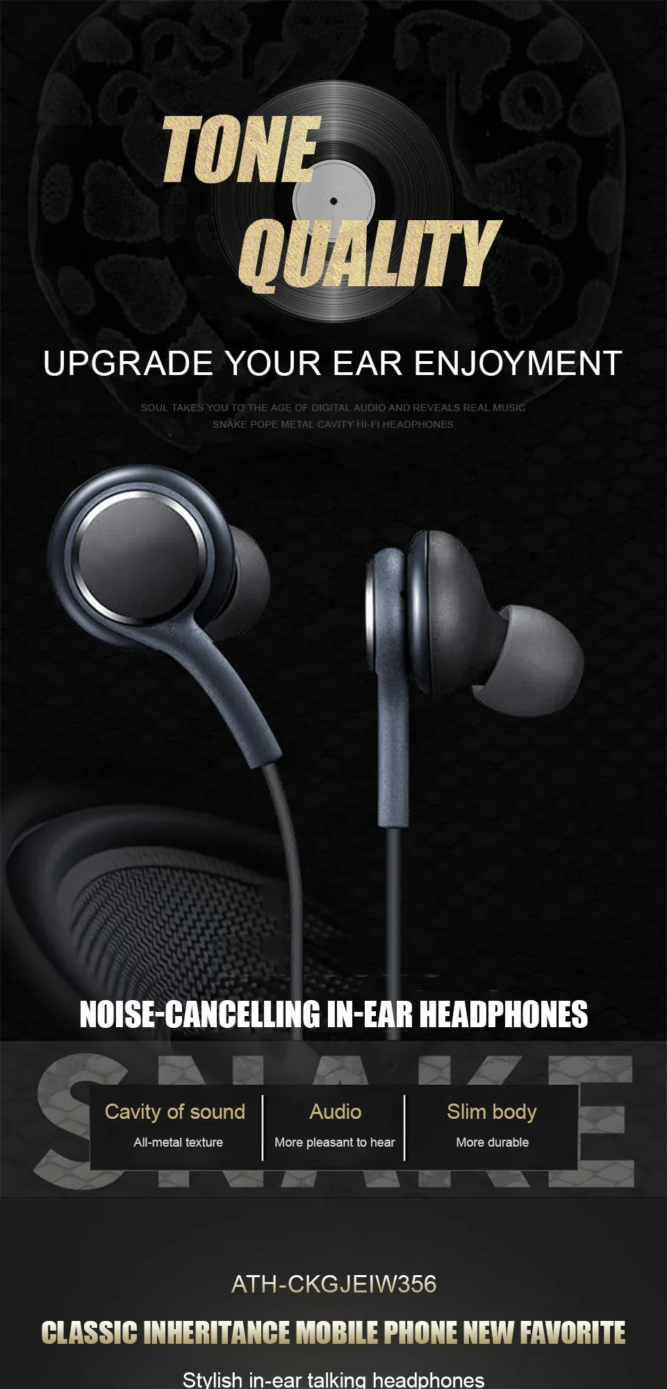 Wired In-Ear Earphones – 3.5mm and USB-C Stereo Headset for Android Smartphones