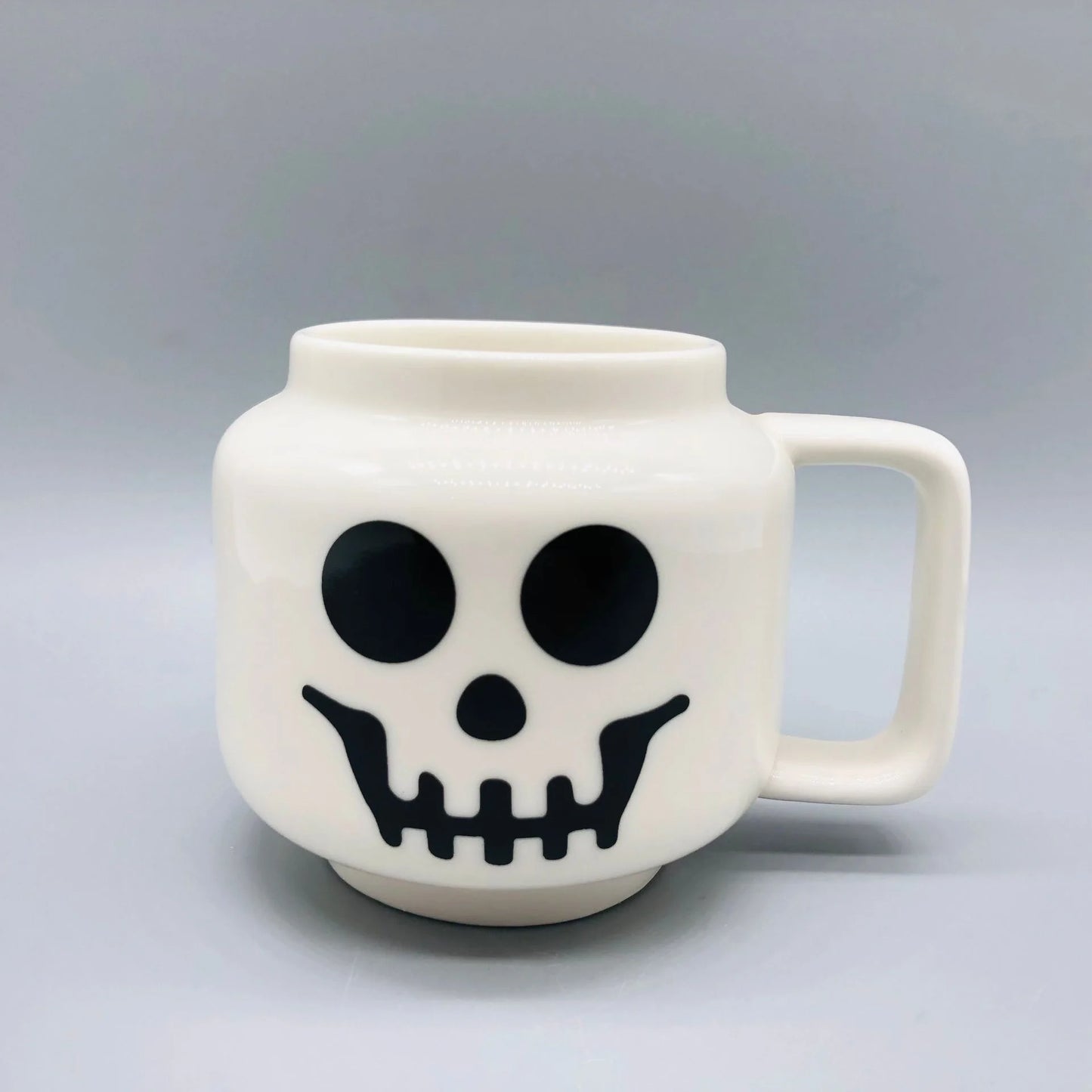 Cartoon Ceramic Mug 250ML - Cute Impish Expression Figure Head Pattern, Coffee Milk Tea Drinkware for Couples, Friends, and Family