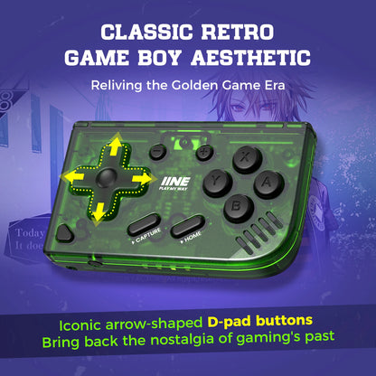 IINE Mini Retro Ananke Controller – Turbo Function, Interchangeable Joystick & D-Pad, Multi-Platform Support, ZL & ZR Buttons