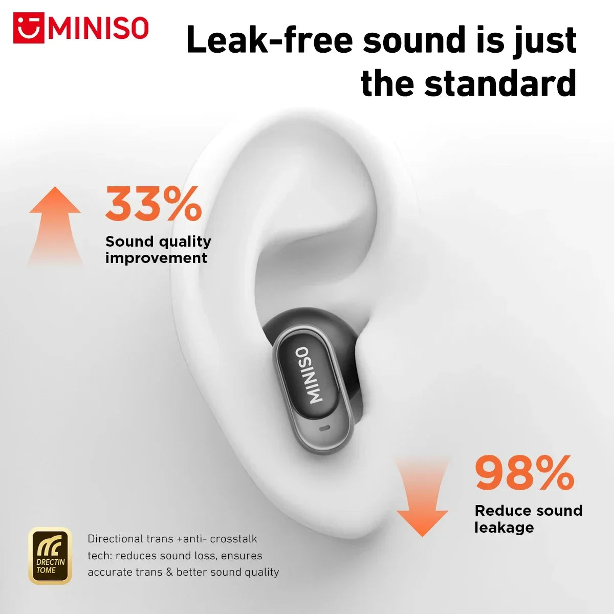MINISO MS105 Wireless Earbuds - Bluetooth In-Ear Headphones with Soft Fit Design & IPX5 Waterproof Protection