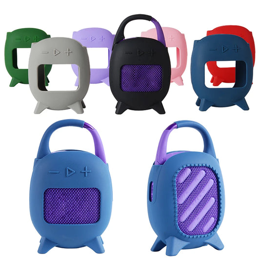 Silicone Protective Case for JBL Clip 5 – Shockproof, Dustproof Carrying Cover with Stand-Up Design for Portable Bluetooth Speaker