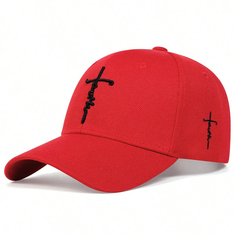 Fashion Faith Embroidery Baseball Cap – Unisex Cotton Snapback Hat for Men & Women, Spring/Summer Hip Hop Trucker Gorras