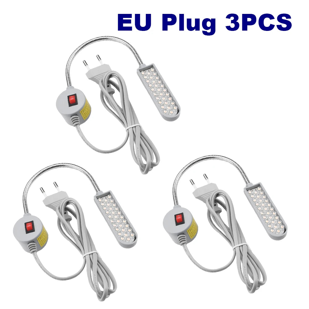 30 LED Industrial Sewing Machine Light - 360° Flexible Gooseneck Work Lamp for Sewing & Clothing Machines