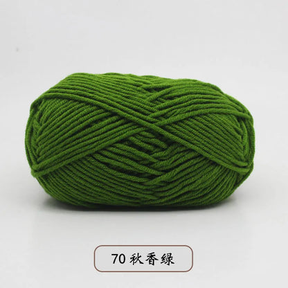 40-50g/Set 4ply Milk Cotton Knitting Yarn – Dyed Lanas for Crochet, Sweaters, Hats & Dolls, Affordable Craft Supplies