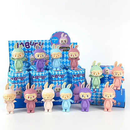 Labubu Hippers Blind Box Figures — 1-12PCS PVC Action Dolls, Collectible Toy Set for Children, Birthday & Christmas Gifts