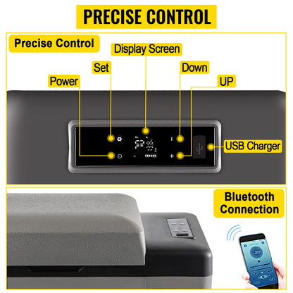 SucceBuy Portable Car Refrigerator Mini Fridge — 20L–55L Compressor Cooler DC 110-240V Ice Box for Camping