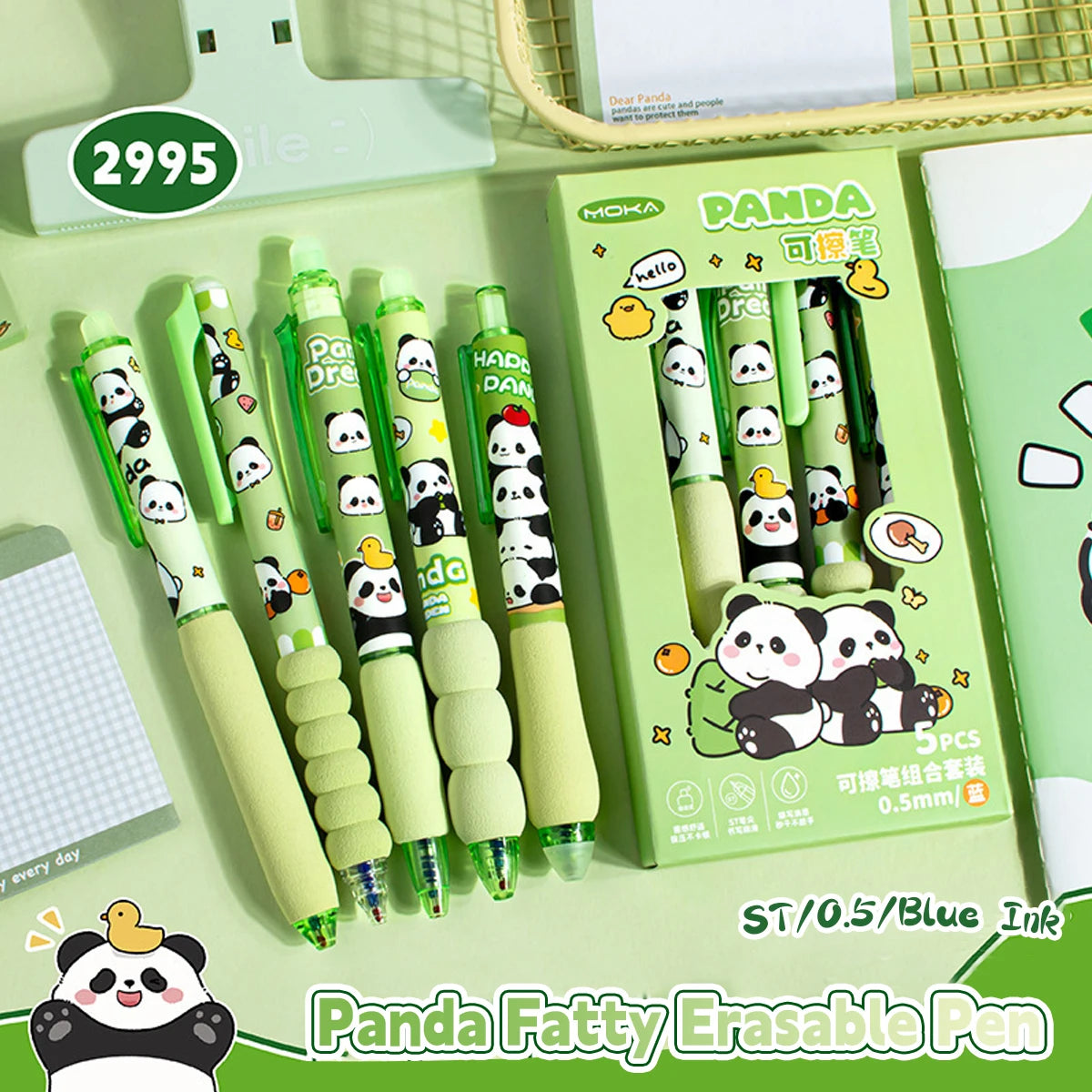 Cute Capybara Gel Pens – Erasable & Refillable Smudge-Free Ink Pens for School, Office, Stationery & Gifts