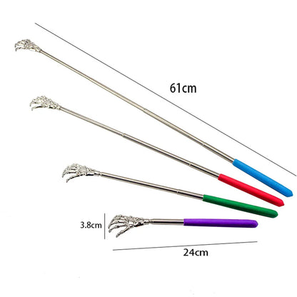 Telescopic Stainless Steel Back Scratcher - Extendable Scratching Massager for Happy and Healthy Living