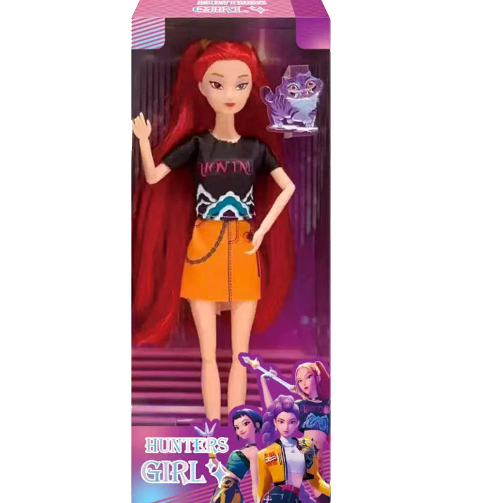 2025 Kpop Demon Hunters Doll Set – Rumi, Mira & Zoey Action Figures for Girls, DIY Plastic Princess Toys