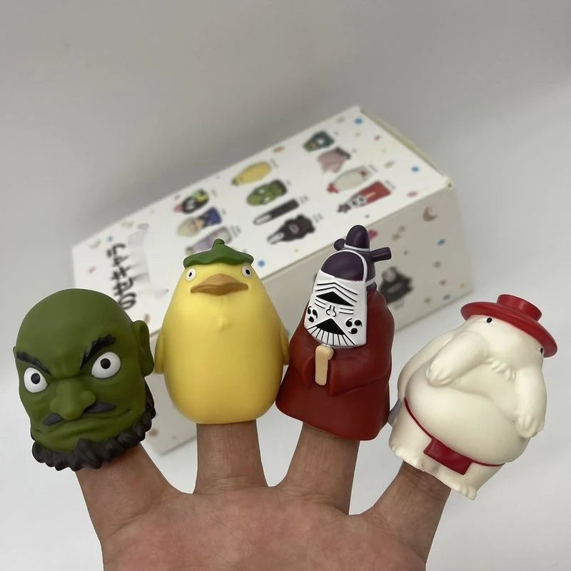 Japanese Anime White Dragon Elf Finger Doll — Faceless Male Coal Ball Decoration, Blind Box Toy for Birthday Gift