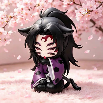 Demon Slayer Kokushibo Chibi Figure - PVC Anime Collectible Desktop Ornament Gift