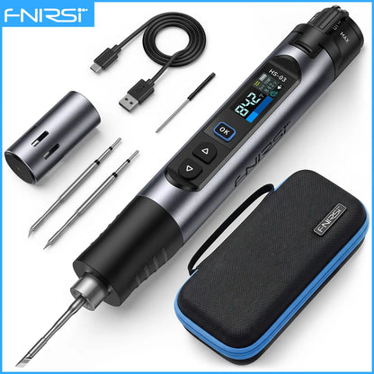 FNIRSI HS-03 Wireless Soldering Iron - Rechargeable 10W Portable Soldering Kit