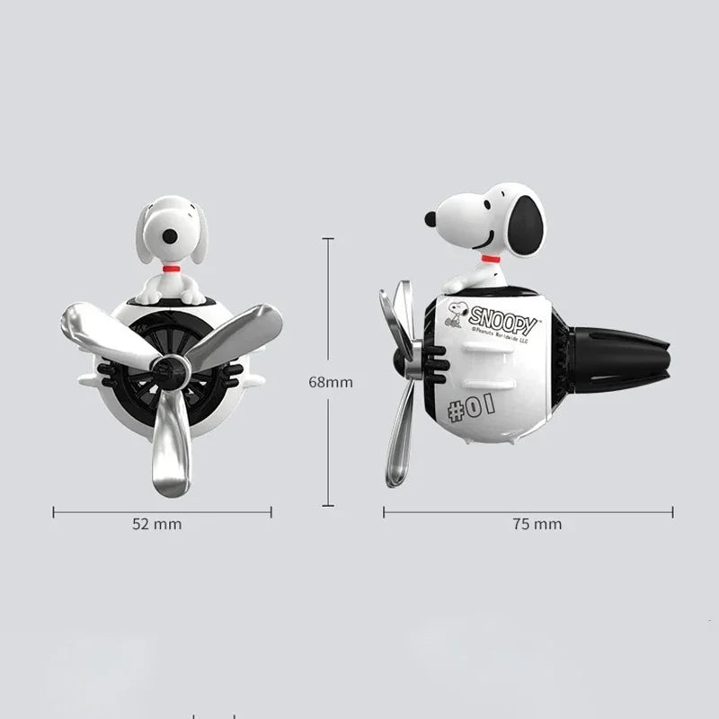 Snoopy Flying Propeller Pilot Car Air Freshener – Anime Figure Aromatherapy Diffuser & Car Decor Gift