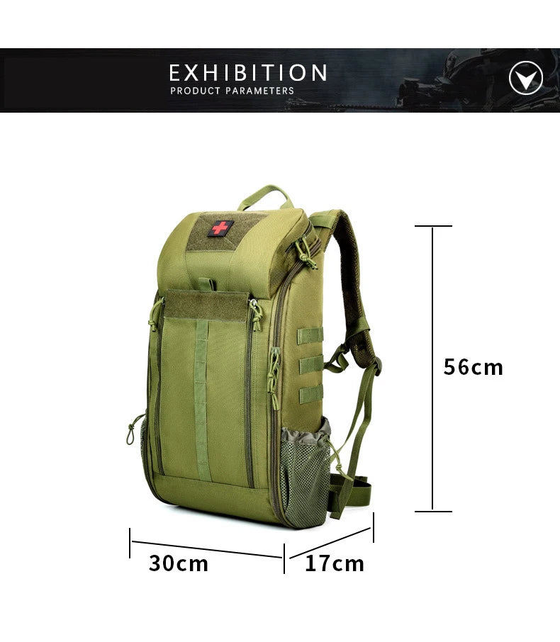 Tactical Outdoor Medical Backpack – Large Capacity Emergency & Camping Bag