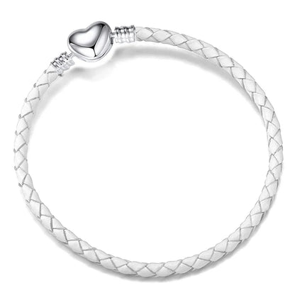 BAOPON 9-Color Leather Charm Bracelet - DIY Chain Jewelry Gift for Women & Girls