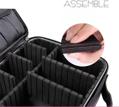 New Waterproof Makeup Bag for Women – Travel Cosmetic Case with Beauty Brush Storage & Embroidery Tool Organizer