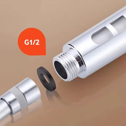 High Pressure Water Saving Shower Head - 5 Mode Handheld Bathroom Filter Spray with One Button Stop Function