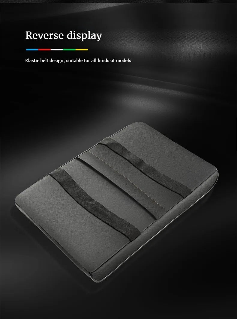 PU Leather Car Armrest Pad – Universal Heightened Center Console Cushion, Comfortable Armrest Cover (31cm x 20cm x 4.5cm)