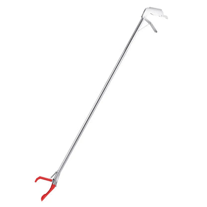 1.5M Foldable Snake Tongs - Stainless Steel Reptile Grabber Tool with Wide Jaw Catcher Hook for Snake Handling